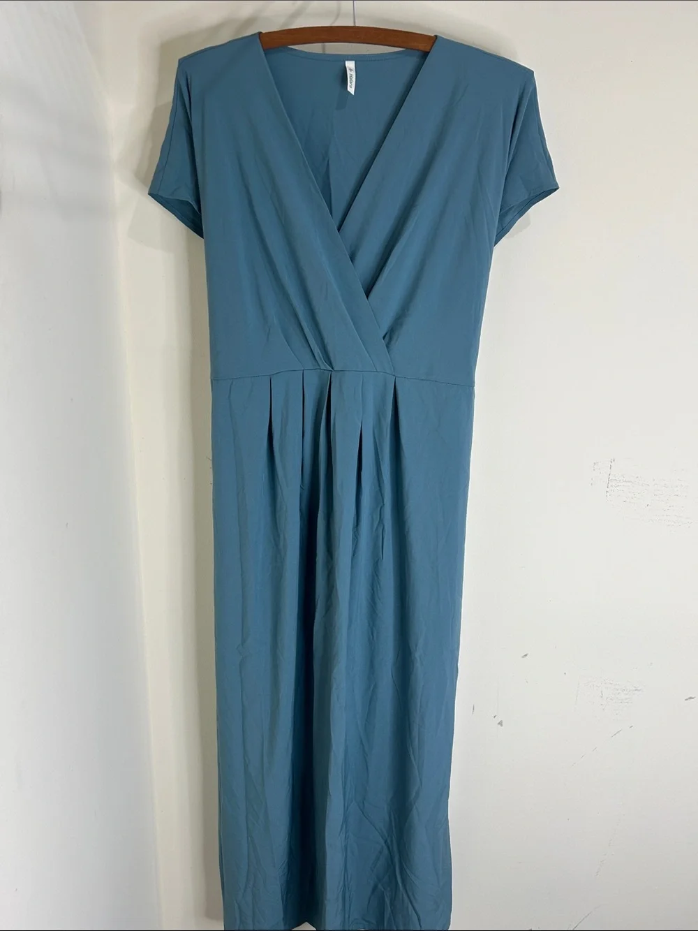 NWT HALARA Breezeful Midi Casual Dress Stone Blue Size XL - Picture 15 of 15